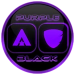 Logo of Flat Black and Purple IconPack android Application 